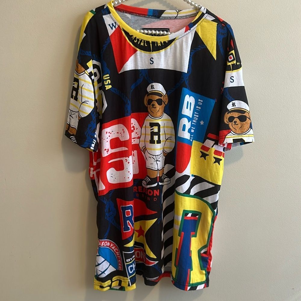 Reason Brand All Over Print Shirt. Size 2XL